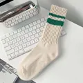Off-White with Green Stripes