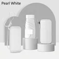 Mini pearl white travel umbrella with matching capsule storage cases for sun protection - Umbrella Only / Pearl White