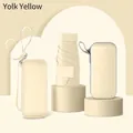 Mini five-fold travel umbrella in creamy yellow with matching hard zipper case - Umbrella Only / Tamago Yellow