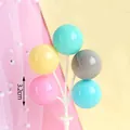 Five assorted 3.2cm colorful balloon cake toppers for birthday party dessert decoration - Light Color Balloon Topper