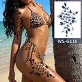 Semi-permanentes florales Kräuter-Tattoo-Sticker WS-G118 für Arm und Bein Anwendung - 150*210MM