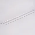Reusable 26.5cm clear straw with 1.2cm wide diameter for bubble tea and drinks - Transparent Beveled Straw / 1.2*26.5cm