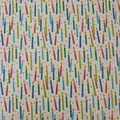 Birthday wrapping paper with colorful cartoon candles and stars pattern on white background - Birthday Candle