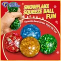 Stress relief snowflake ball toys in four vibrant colors with soft slow rising texture - One 6cm Christmas Snowflake (buy 12 And Get A Free Gift Box)