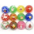 Set of 12 Christmas themed TPR stress balls with colorful water beads and holiday figures - One 6cm Christmas Beaded Ball (buy 12 And Get A Free Gift Box)