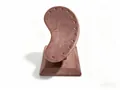 Ohrring-Display aus rosa Samt mit gebogenem Paneel und Löchern für Schmuckpräsentation - Ohrringständer / Lotusrosa
