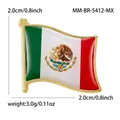 Mexico flag lapel pin in green, white, red enamel with gold finish, 2.0cm size and 3.0g weight - Mexico Flag (5412-MX)