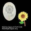 Sunflower shaped silicone mold for fondant cakes with white translucent flower design - Style 2-Sunflower Shape / Semi-transparent