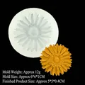 Daisy flower silicone fondant mold for cake baking with yellow sunflower replica - Style 6-Small Daisy Round / Semi-transparent