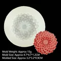 Daisy flower silicone mold with pink fondant sample for DIY baking and sugarcraft - Style 5-Chrysanthemum Shape / Semi-transparent