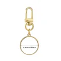 Sublimation gold heart and circle keychain pendant with a 2.5cm DIY frame base - Round / Gold
