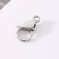 Silver 304 stainless steel lobster clasp accessory for DIY jewelry handmade making - 10mm / Steel
