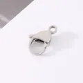 Durable silver 304 stainless steel lobster clasp for DIY jewelry making and repair - 12mm / Matte Steel Color