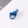 Deep blue electroplated 304 stainless steel lobster clasp for DIY jewelry making findings - Blue