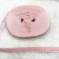 Detail of pink velvet ribbon and elastic band for DIY crafts on soft white background - Ribbed Single-sided Flocking (09)