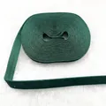 Close-up of 1cm dark green velvet ribbon with soft texture for DIY gift wrapping - Ribbed Single-sided Flocking (25)