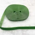 1cm dark green velvet ribbon roll with a soft flocked texture for gift wrapping - Ribbed Single-sided Flocking (06)