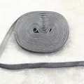 Deep grey velvet ribbon roll with elastic texture and soft sheen for DIY decoration - Ribbed Single-sided Flocking (15)