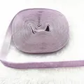 Lavender elastic velvet ribbon 1cm width for gift wrapping and DIY crafts roll - Ribbed Single-sided Flocking (18)
