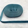 Deep teal velvet ribbon roll for gift wrapping and DIY crafts with soft gloss finish - Ribbed Single-sided Flocking (19)