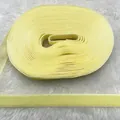 Light yellow 1cm velvet handmade ribbon roll with soft texture for DIY gift wrapping - Ribbed Single-sided Flocking (20)