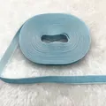 1cm light blue velvet ribbon roll with ribbed texture for gift wrapping and DIY crafts - Ribbed Single-sided Flocking (21)