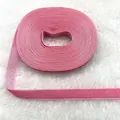 Pink velvet handmade ribbon roll with single-sided flocking for DIY gift packaging - Ribbed Single-sided Flocking (24)