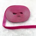 Single roll of fuchsia elastic velvet ribbon for DIY gift wrapping and clothing decor - Ribbed Single-sided Flocking (29)