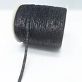 Black glitter elastic flat ribbon on white spool for DIY gift wrapping and decoration - Glitter Webbing (02.)