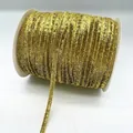 Single-sided 1cm gold glitter velvet ribbon roll for gift wrapping and DIY crafts - Glitter Webbing (16.)