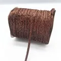 Brown metallic glitter elastic velvet ribbon roll for DIY gift wrapping and crafts - Glitter Webbing (15.)