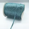 Sparkling light blue glitter ribbon roll for gift wrapping and DIY crafts decoration - Glitter Webbing (17.)