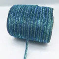 Blue and turquoise glitter ribbon roll on white spool for DIY crafts and gift wrapping - Glitter Webbing (20.)