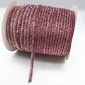 Rose pink glitter velvet ribbon roll for gift wrapping and DIY craft decorations - Glitter Webbing (04.)