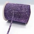 1cm purple glitter velvet ribbon roll for DIY craft gift wrapping and decorations - Glitter Webbing (09.)