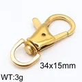Small gold stainless steel swivel lobster clasp connector for jewelry, 34x15mm size - Swivel Lobster Clasp (KLJ6263-Z) / Gold