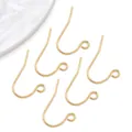 Set di 5 monachelle francesi placcate in oro lucido per la creazione di gioielli - T471-21x12mm Ganci Per Orecchini In Ottone Placcato Oro 18 Carati Con Elevata Ritenzione Del Colore Finitura Liscia E Semplice - 01 G