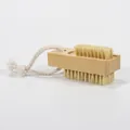 Cepillo de uñas de bambú de doble cara con cordón de algodón para limpieza profunda - Cepillo De Uñas De Doble Cara De Bambú Y Sisal J-smjm-zjs-cs