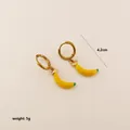 Detailed view of banana drop earrings with 4.2cm length and 5g weight measurements - Banana