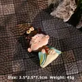 Cute ancient Chinese maiden figurine with gold ingot, size 3.5x2.5x7.5cm, weight 45g - Chibi Lady Fridge Magnet / Chess Fridge Magnet