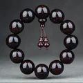 Polished Indian Lobular Red Sandalwood beads with gold star grain and gourd charm - 20mm*12 Beads High Density Golden Star Old Material