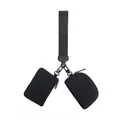 Schwarze Drei-in-Eins Multifunktionstasche mit abnehmbaren Beuteln und Webarmband - Halbkreis Und Rechteck Taschen / Schwarz