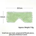 Handmade light green Xiuyan jade eye mask with 94 pieces measuring 20.5x8.5cm and 118g - 94# Small Eye Mask