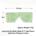 Natural light green Xiuyan jade eye mask hand-woven with 71 jade pieces 24.5x9cm - 71# Dense Large Eye Mask