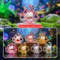 Cute Nine-Tailed Fox Cat phone holder blind box set in colorful translucent resin - M449 Nine-tailed Wish Fox Box 6 / Random