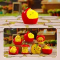 Cute apple chicken cartoon phone stand figures set with 6 regular and 1 hidden style - A006 Apple Box 6 / Random