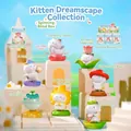 Cat Dream Collection spinning blind box set with 6 cute cartoon PVC kitty figurines - -411 Cat's Dream Collection Spinning Box 6 / Random