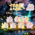 Flocked Nine-Tailed Fox cartoon figurine with glowing feature in vibrant gradient colors - A149 The Spirit Fox Box Of Ten Miles Of Peach Blossoms 6 / Random