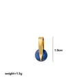 Blue faceted birthstone pendant with gold clasp, measuring 1.9cm and weighing 1.5g - September Rotating (Sapphire Blue)