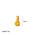 Golden 1.9cm pendant with round multifaceted yellow zircon for DIY necklaces - November Rotation